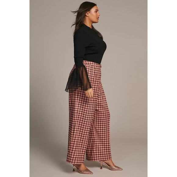 NWOT Anthropologie FRNCH Palmer Trousers $128 PLUS 1X Pink - Picture 5 of 9